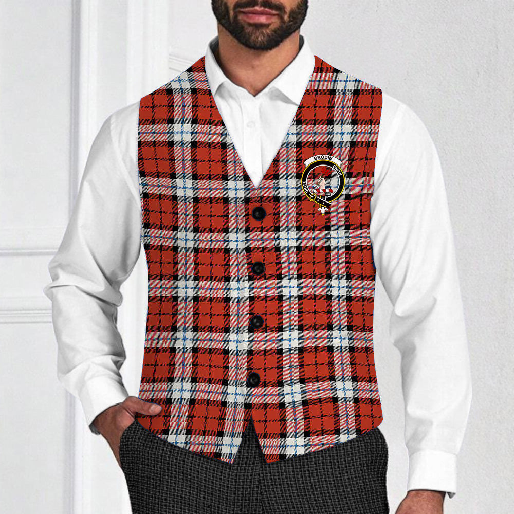ScotsTee Shop Scottish Brodie Dress Ancient Crest Tartan Waistcoat Sleeveless Suit Vest