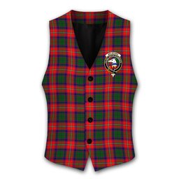 ScotsTee Shop Scottish Belsches Crest Tartan Waistcoat Sleeveless Suit Vest