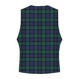 ScotsTee Shop Scottish Black Watch Large Sett Modern Crest Tartan Waistcoat Sleeveless Suit Vest