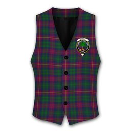 ScotsTee Shop Scottish Cairns of Finavon Crest Tartan Waistcoat Sleeveless Suit Vest