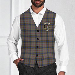 ScotsTee Shop Scottish Balfour Crest Tartan Waistcoat Sleeveless Suit Vest
