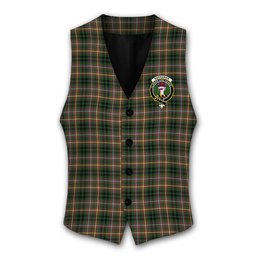 ScotsTee Shop Scottish Buchanan Hunting SC Crest Tartan Waistcoat Sleeveless Suit Vest
