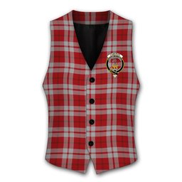 ScotsTee Shop Scottish Cameron Hose 2 Crest Tartan Waistcoat Sleeveless Suit Vest