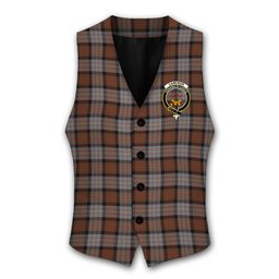 ScotsTee Shop Scottish Cameron Of Erracht Weathered Crest Tartan Waistcoat Sleeveless Suit Vest