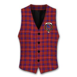 ScotsTee Shop Scottish Bruce William Crest Tartan Waistcoat Sleeveless Suit Vest