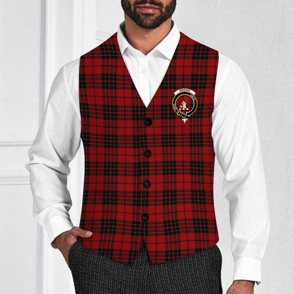 ScotsTee Shop Scottish Brodie Clan Crest Tartan Waistcoat Sleeveless Suit Vest