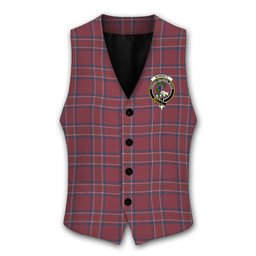 ScotsTee Shop Scottish Burnett Hunting Modern Crest Tartan Waistcoat Sleeveless Suit Vest