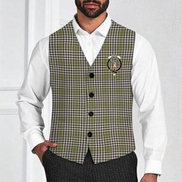 ScotsTee Shop Scottish Burns Check Crest Tartan Waistcoat Sleeveless Suit Vest