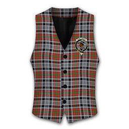 ScotsTee Shop Scottish Borthwick Dress Ancient Crest Tartan Waistcoat Sleeveless Suit Vest