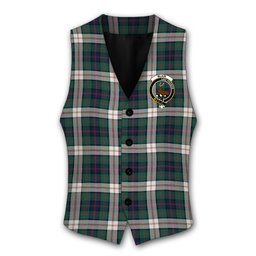 ScotsTee Shop Scottish Blair Dress Modern Crest Tartan Waistcoat Sleeveless Suit Vest