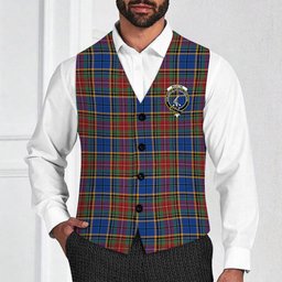 ScotsTee Shop Scottish Beattie (Beatty) Modern Crest Tartan Waistcoat Sleeveless Suit Vest