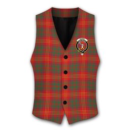 ScotsTee Shop Scottish Burns (Burns 1930) Modern Crest Tartan Waistcoat Sleeveless Suit Vest