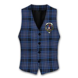 ScotsTee Shop Scottish Brodie Countryfare Modern Crest Tartan Waistcoat Sleeveless Suit Vest