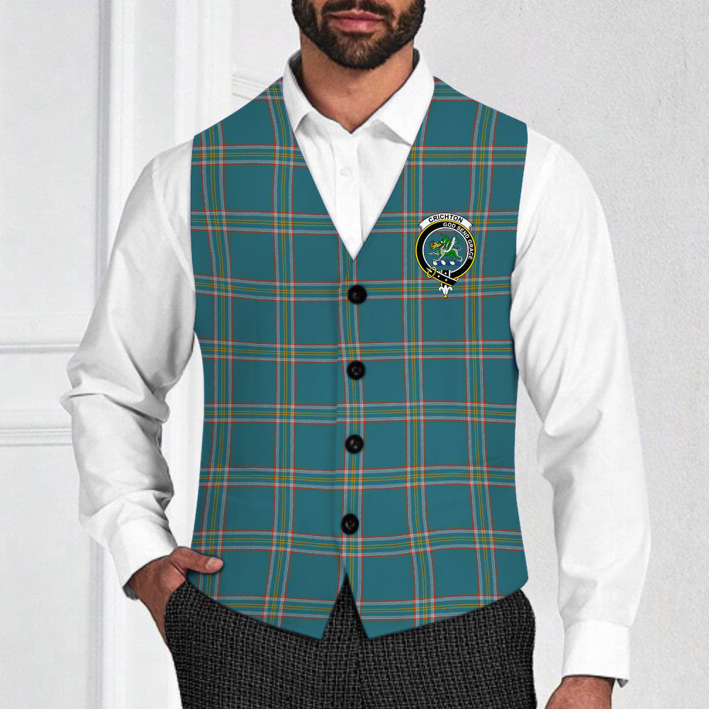 ScotsTee Shop Scottish Crichton Ancient Crest Tartan Waistcoat Sleeveless Suit Vest