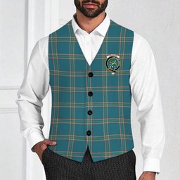 ScotsTee Shop Scottish Crichton Ancient Crest Tartan Waistcoat Sleeveless Suit Vest