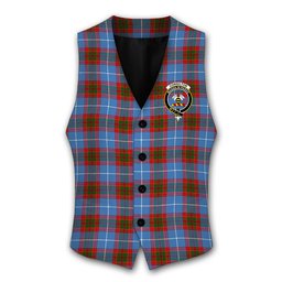 ScotsTee Shop Scottish Congilton Crest Tartan Waistcoat Sleeveless Suit Vest