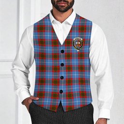 ScotsTee Shop Scottish Congilton Crest Tartan Waistcoat Sleeveless Suit Vest