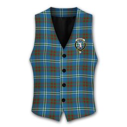 ScotsTee Shop Scottish Cathcart Ancient Crest Tartan Waistcoat Sleeveless Suit Vest
