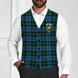 ScotsTee Shop Scottish Campbell of Glenlyon Crest Tartan Waistcoat Sleeveless Suit Vest