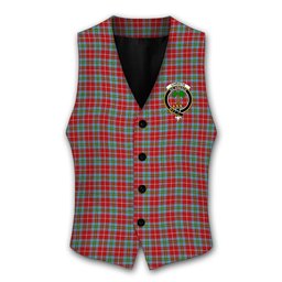 ScotsTee Shop Scottish Christie (London) Crest Tartan Waistcoat Sleeveless Suit Vest