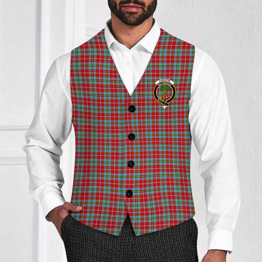 ScotsTee Shop Scottish Christie (London) Crest Tartan Waistcoat Sleeveless Suit Vest
