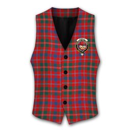 ScotsTee Shop Scottish Donald of Glenaladale Modern Crest Tartan Waistcoat Sleeveless Suit Vest