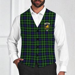 ScotsTee Shop Scottish Campbell of Breadalbane 2 Crest Tartan Waistcoat Sleeveless Suit Vest