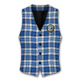 ScotsTee Shop Scottish Craig Paisley Modern Crest Tartan Waistcoat Sleeveless Suit Vest