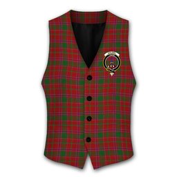 ScotsTee Shop Scottish Dalziel 2 Crest Tartan Waistcoat Sleeveless Suit Vest