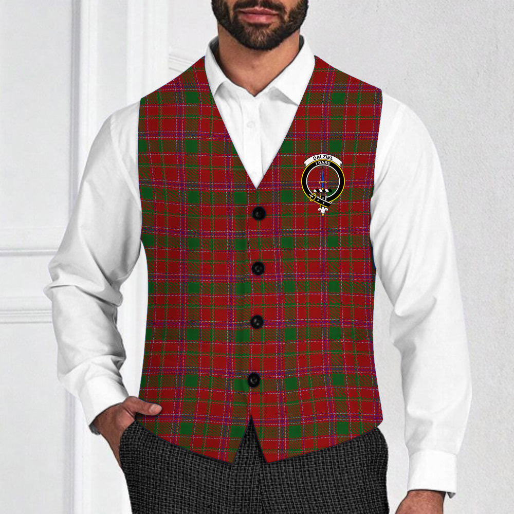 ScotsTee Shop Scottish Dalziel 2 Crest Tartan Waistcoat Sleeveless Suit Vest