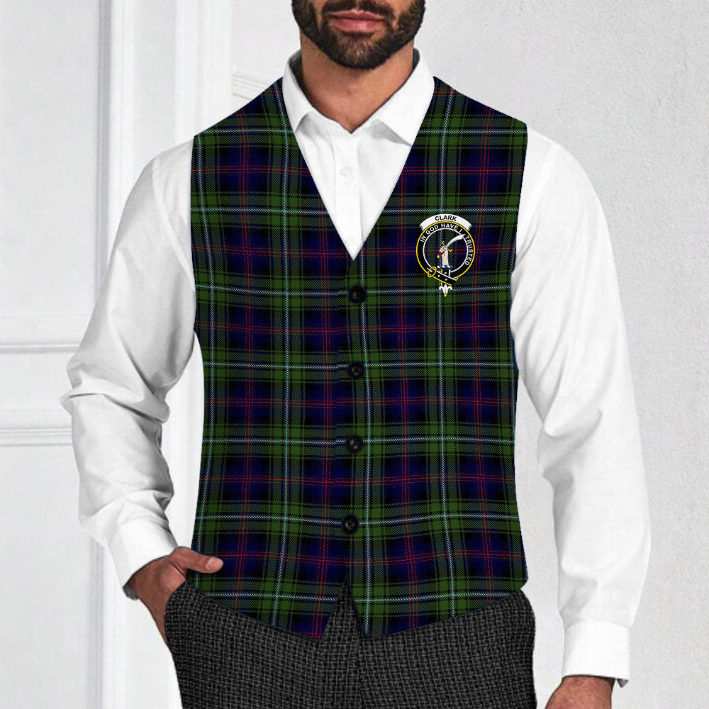 ScotsTee Shop Scottish Clark of Ulva Crest Tartan Waistcoat Sleeveless Suit Vest