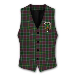 ScotsTee Shop Scottish Crosby Crest Tartan Waistcoat Sleeveless Suit Vest