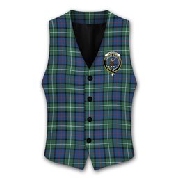 ScotsTee Shop Scottish Davidson of Tulloch SC Crest Tartan Waistcoat Sleeveless Suit Vest