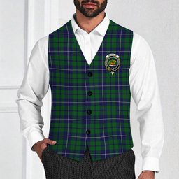 ScotsTee Shop Scottish Douglas Green Wilsons Crest Tartan Waistcoat Sleeveless Suit Vest