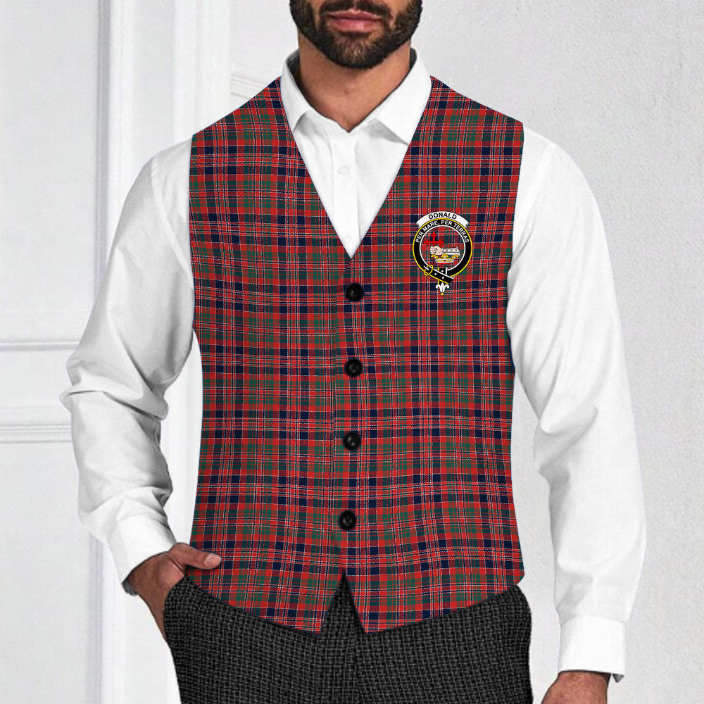 ScotsTee Shop Scottish Donald of Boisdale Modern Crest Tartan Waistcoat Sleeveless Suit Vest