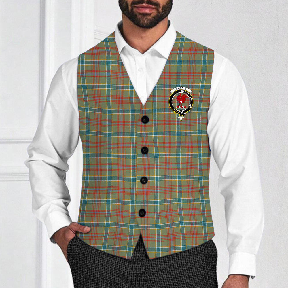 ScotsTee Shop Scottish Currie of Arran Ancient Clan Crest Tartan Waistcoat Sleeveless Suit Vest