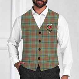 ScotsTee Shop Scottish Currie of Arran Ancient Clan Crest Tartan Waistcoat Sleeveless Suit Vest
