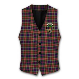 ScotsTee Shop Scottish Christie Crest Tartan Waistcoat Sleeveless Suit Vest