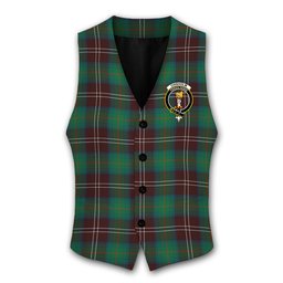 ScotsTee Shop Scottish Chisholm Hunting Ancient Crest Tartan Waistcoat Sleeveless Suit Vest