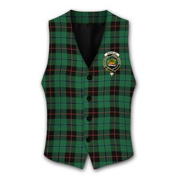 ScotsTee Shop Scottish Douglas Black Ancient Crest Tartan Waistcoat Sleeveless Suit Vest