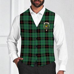 ScotsTee Shop Scottish Douglas Black Ancient Crest Tartan Waistcoat Sleeveless Suit Vest