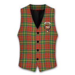 ScotsTee Shop Scottish Donald of Kingsburgh Modern Crest Tartan Waistcoat Sleeveless Suit Vest