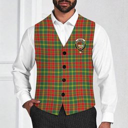 ScotsTee Shop Scottish Donald of Kingsburgh Modern Crest Tartan Waistcoat Sleeveless Suit Vest