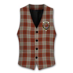 ScotsTee Shop Scottish Davidson Dress Dancers Crest Tartan Waistcoat Sleeveless Suit Vest