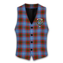 ScotsTee Shop Scottish Crichton Crest Tartan Waistcoat Sleeveless Suit Vest