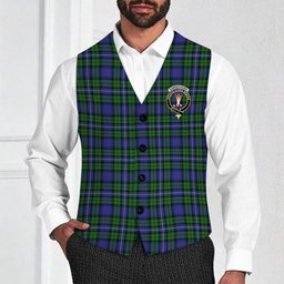 ScotsTee Shop Scottish Donnachaidh Crest Tartan Waistcoat Sleeveless Suit Vest