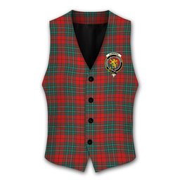 ScotsTee Shop Scottish Cumming Modern Crest Tartan Waistcoat Sleeveless Suit Vest