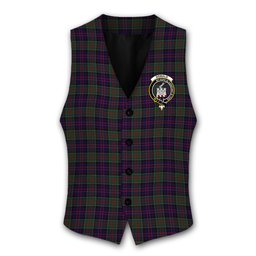 ScotsTee Shop Scottish Donald of Clan Ranald Crest Tartan Waistcoat Sleeveless Suit Vest