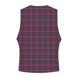 ScotsTee Shop Scottish Crawford Red Modern Crest Tartan Waistcoat Sleeveless Suit Vest