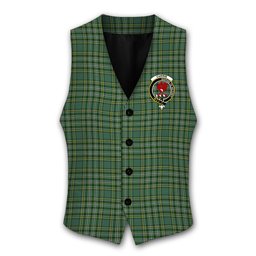 ScotsTee Shop Scottish Currie of Balilone Crest Tartan Waistcoat Sleeveless Suit Vest